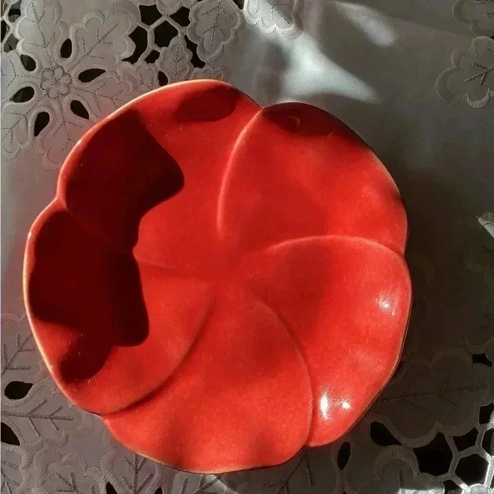 Primavera by Artimino Handcrafted Earthenware Made in Italy Red Tomato dish